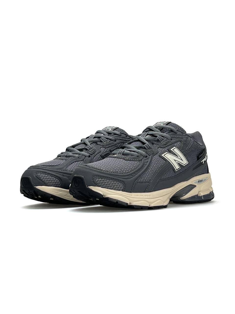 Чоловічі кросівки New Balance 740 Grey, кеди Нью Беланс шкіра текстиль Gore-Tex, термосірі. Чоловіче взуття