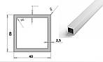 45х45х2 / 1 метр / труба квадратна без покриття