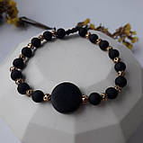 Браслет із дерев'яними бусинами в поєднанні із металевими (Афон), фото 4