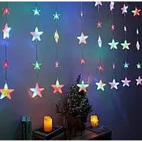 XMAS Гірлянда штора Зорепад 120L на мідний пров 3M*180CM Мультикольорова Mulit