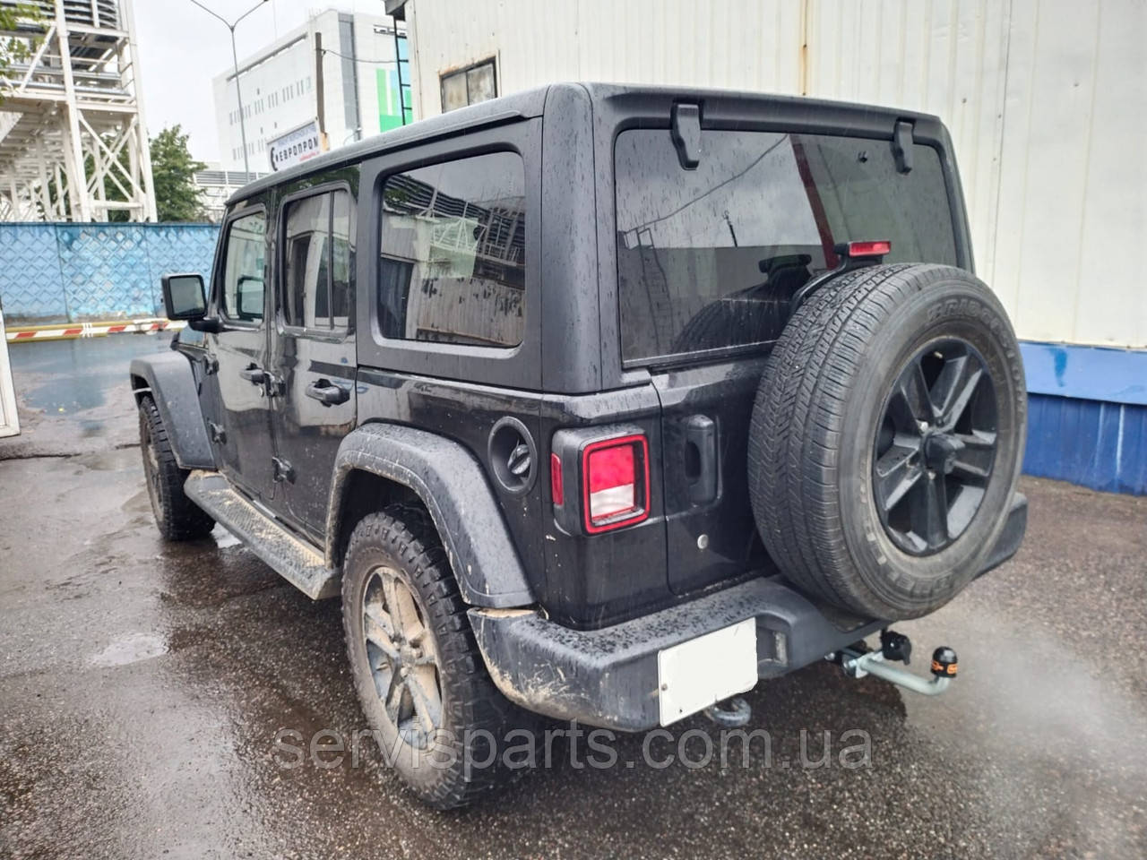 Фаркоп Jeep Wrangler JL 2018- (Джип Вранглер) номерний знак зліва