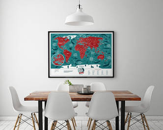 Скретч-мапа світу Travel Maps Marine World