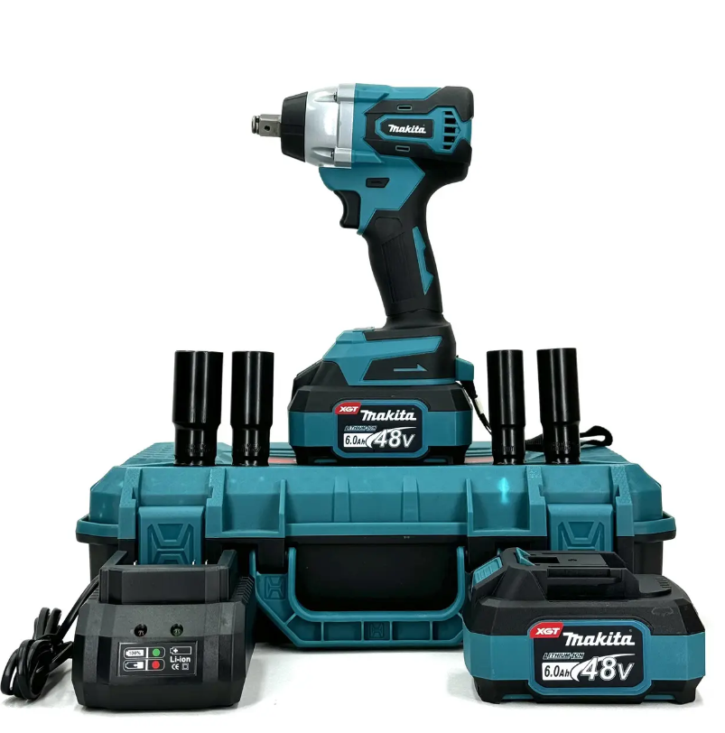 Акумуляторний гайковерт Makita (48V, 6AH) Потужний безщітковий ударний гайковерт Макіта в кейсі mm