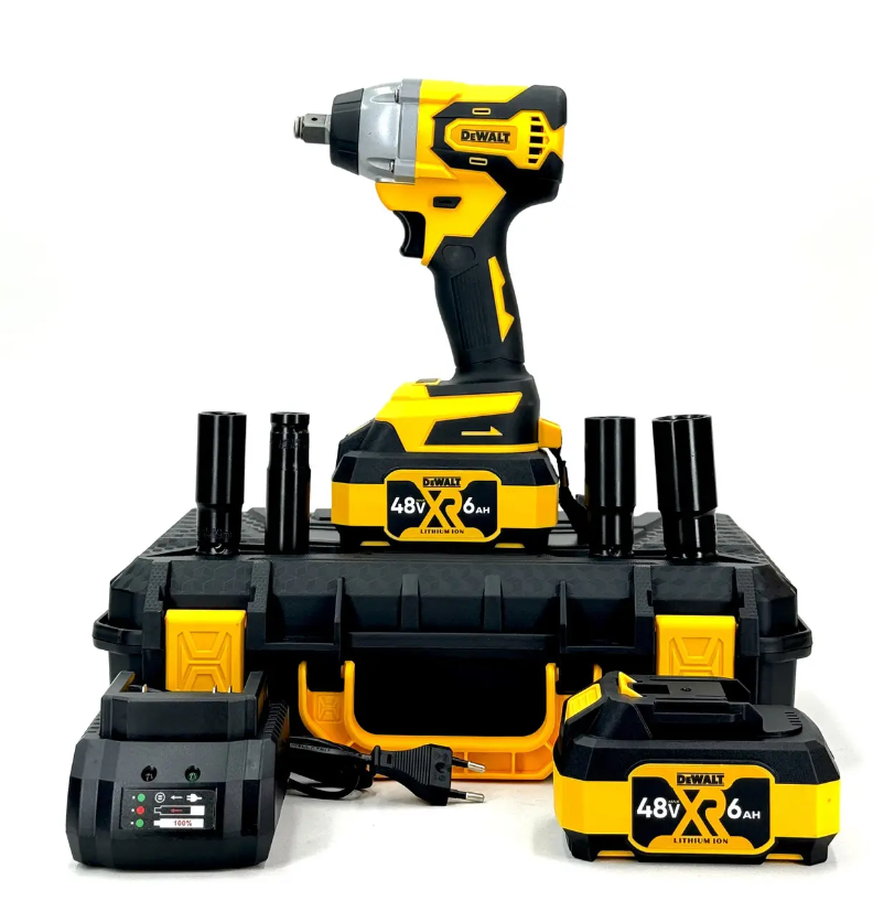 Гайковерт акумуляторний DeWalt (48V, 6AH) Безщітковий потужний ударний гайковерт Девольт mm