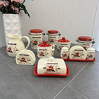 629-11 Ємність для сипучих продуктів "Happy Kitchen" об'єм 750мл (діаметр-10см, висота-11см)., фото 2