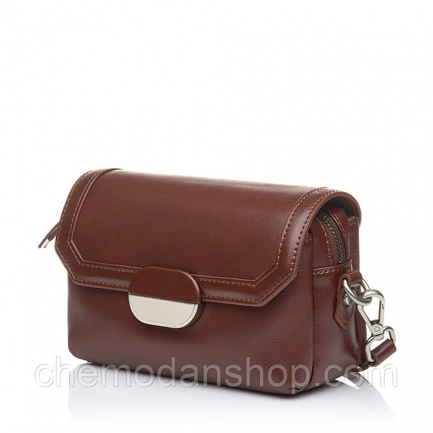 Сумка жіноча з натуральної шкіри коричнева BAGS4LIFE 320