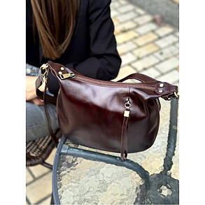 Сумка жіноча з натуральної шкіри коричнева BAGS4LIFE 6942, фото 1