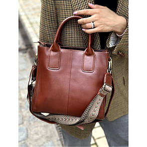 Сумка жіноча з натуральної шкіри коричнева BAGS4LIFE 2330, фото 3