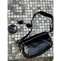 Сумка жіноча з натуральної шкіри чорна BAGS4LIFE FG-8528, фото 3