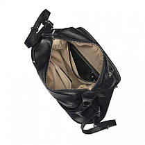 Сумка-рюкзак жіночий із натуральної шкіри чорний BAGS4LIFE FG-8552, фото 6