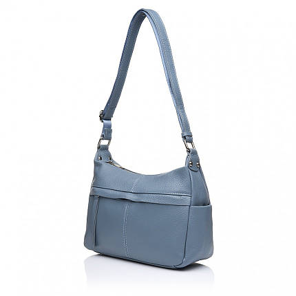 Сумка жіноча з натуральної шкіри блакитна BAGS4LIFE 8539, фото 1