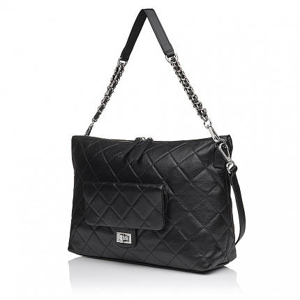 Жіноча сумка з натуральної шкіри чорна BAGS4LIFE FG-8533, фото 1