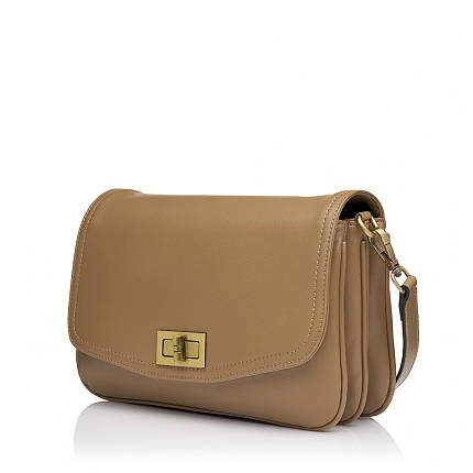 Сумка жіноча з натуральної шкіри бежева BAGS4LIFE 9803, фото 1