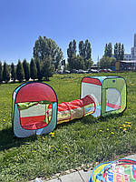 Намет M 2503 з тунелем,240-74-84см,вх.на блискавці,вх.на липучий,отвер.на дахів,в сумці,42-41-5см, фото 2