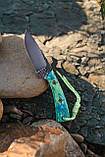 Ніж ручної роботи «Скінер #11» (Шкурник) з піхвами зі шкіри Х12МФ/60 HRC., фото 4