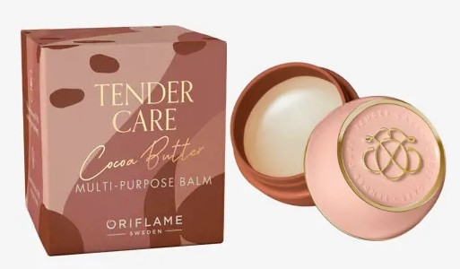 Бальзам-бочечка для губ і тіла з маслом какао Tender Care Protecting Cocoa Butter Balm Oriflame, 10.5 мл