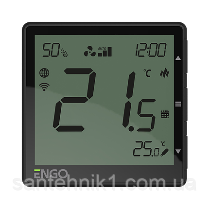 EFAN-24B Термостат фанкойлу, WIFI, 24V, чорний, фото 1