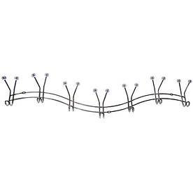 Подвійні гачки Besser 7шт 61см з силіконовим наконечником KM-0927