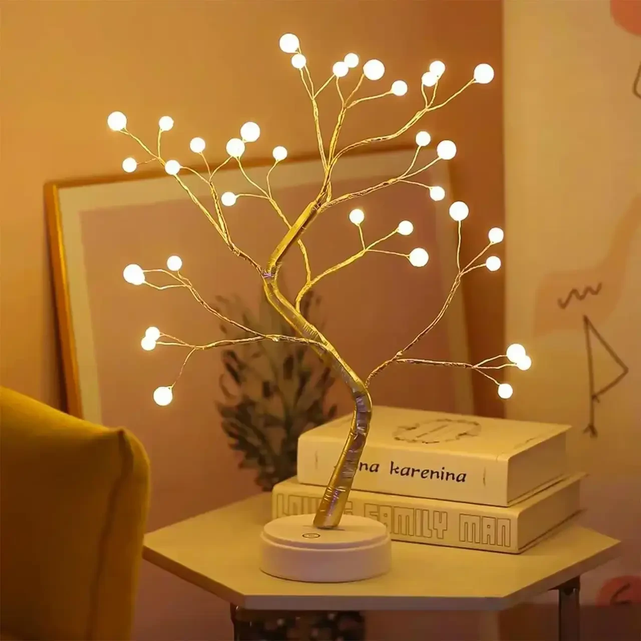 Настільний світильник від USB, 50 см, 36 Led, Бонсай дерево, DIY Auelife, Теплий білий / Новорічний лед нічник