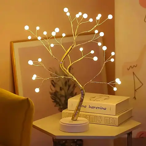 Настільний світильник від USB, 50 см, 36 Led, Бонсай дерево, DIY Auelife, Теплий білий / Новорічний лед нічник