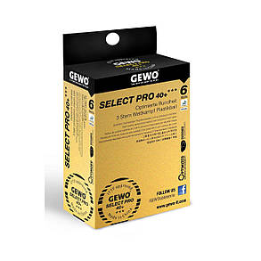 М'ячі для настільного тенісу Gewo Select Pro 40+ ITTF 6 шт (86481200), фото 3