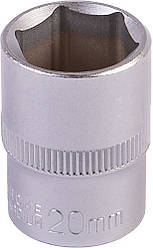 Головка торцева 6-гранна MASTERTOOL 1⁄2" 20 мм L 40 мм CrV 78-0020