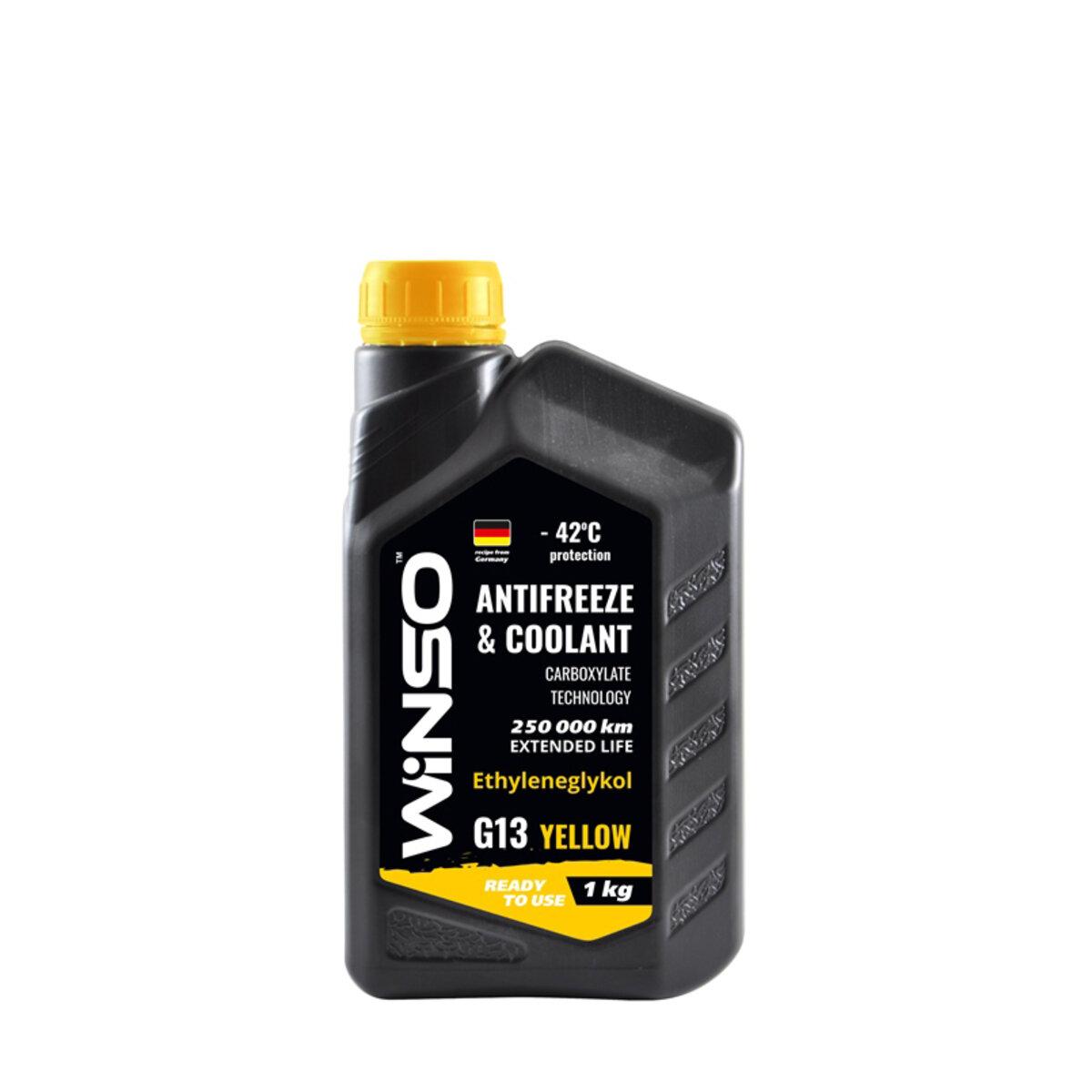 Антифриз Winso Antifreeze & Coolant Yellow G13 -42°C жовтий готовий 1кг, фото 1