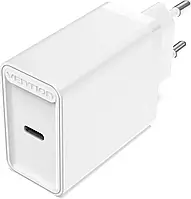 Зарядний пристрій Vention USB Type C + QC4.0 (20W) White (FADW0-EU)