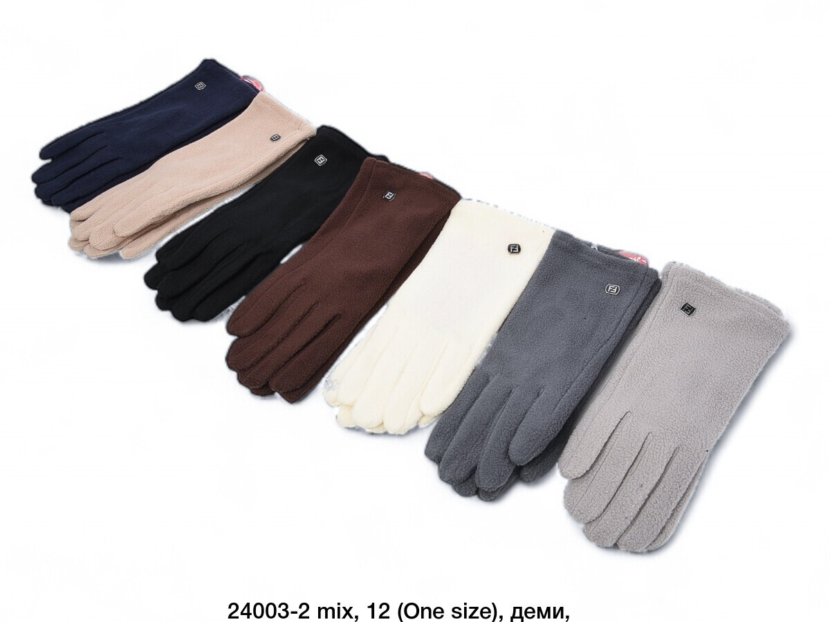 Флісові тонкі Жіночі рукавички "FF" опт на зиму