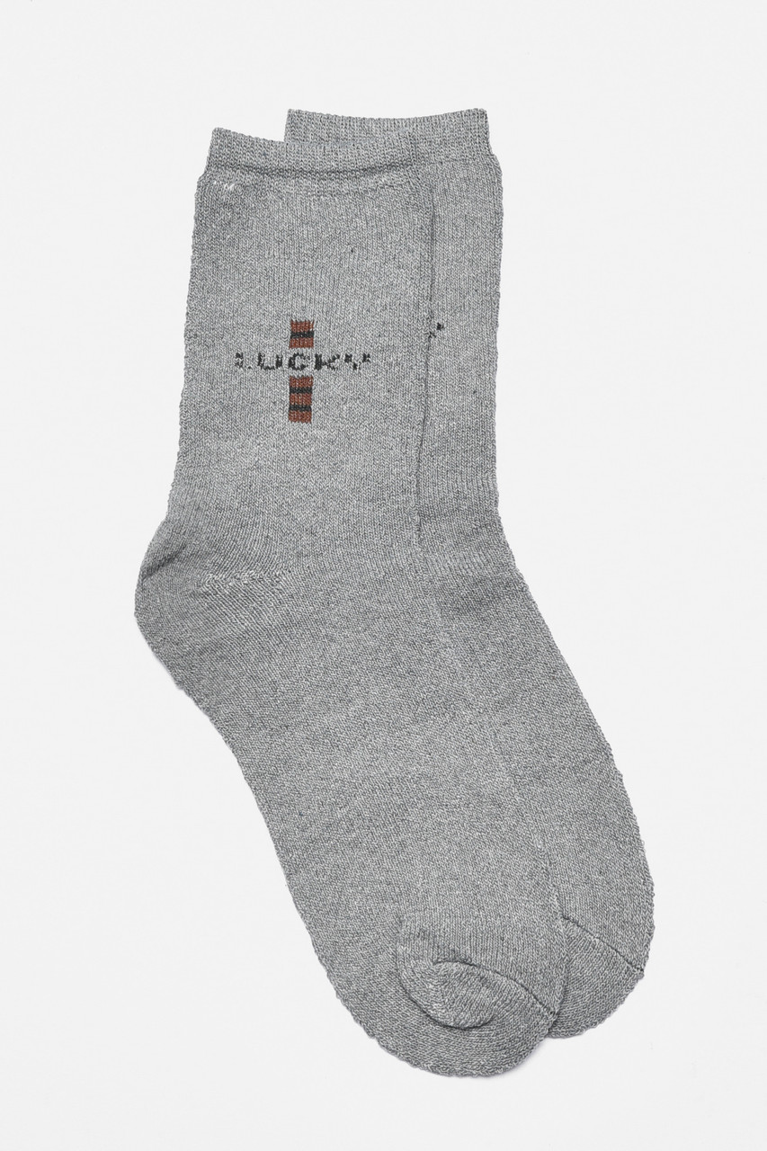 Шкарпетки чоловічі махрові сірого кольору р.42-48 190063M, фото 1