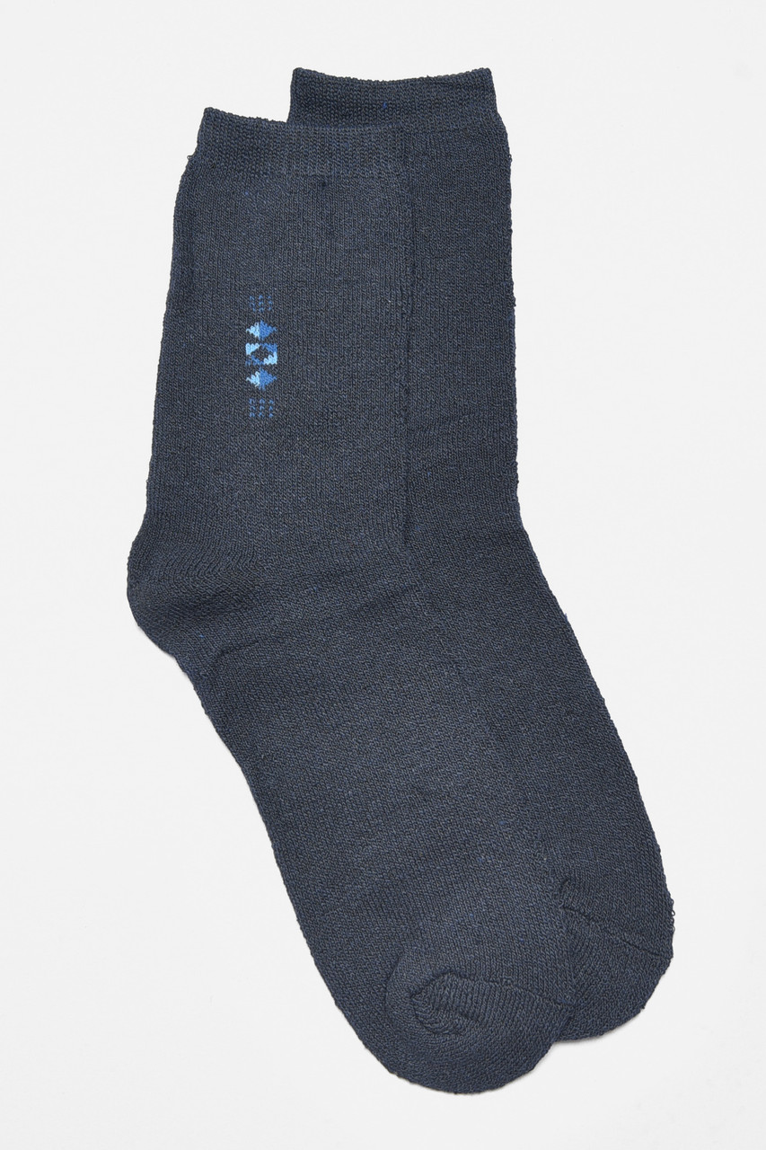 Шкарпетки чоловічі махрові темно-синього кольору р.42-48 190177M, фото 1