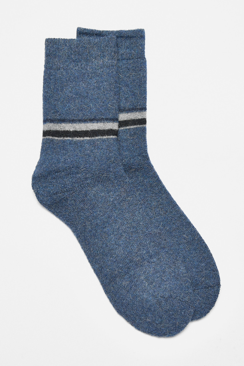 Шкарпетки чоловічі махрові ангорові синього кольору р.40-47 190529M, фото 1