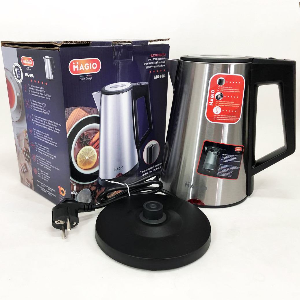 Електричний чайник із сучасним зовнішнім виглядом, Тихий чайник Тихий побутовий LF-35, фото 1