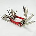 Багатофункціональний велосипедний ключ BG-2121 Мультитул 11 предметів US-24, фото 4