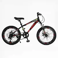 Дитячий спортивний велосипед 20'' Corso Spirit сталева рама 12", Shimano Tourney 7 швидкостей, зібраний на 75%