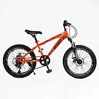 Дитячий спортивний велосипед 20'' Corso Spirit сталева рама 12", Shimano Tourney 7 швидкостей, зібраний на 75%