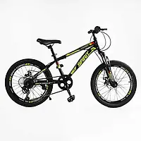 Дитячий спортивний велосипед 20'' Corso Spirit сталева рама 12", Shimano Tourney 7 швидкостей, зібраний на 75%