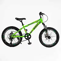 Дитячий спортивний велосипед 20'' Corso Spirit сталева рама 12", Shimano Tourney 7 швидкостей, зібраний на 75%