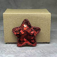 Аплікація-паєтка Зірочка, 5 см, колір-червоний, шт, Червоний