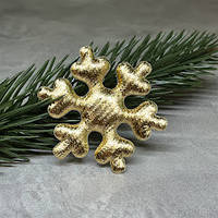 Сніжинка 5 см, колір-золото, шт, Золотий