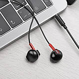 Навушники вкладки Hoco M57 Jack 3.5 black, фото 3