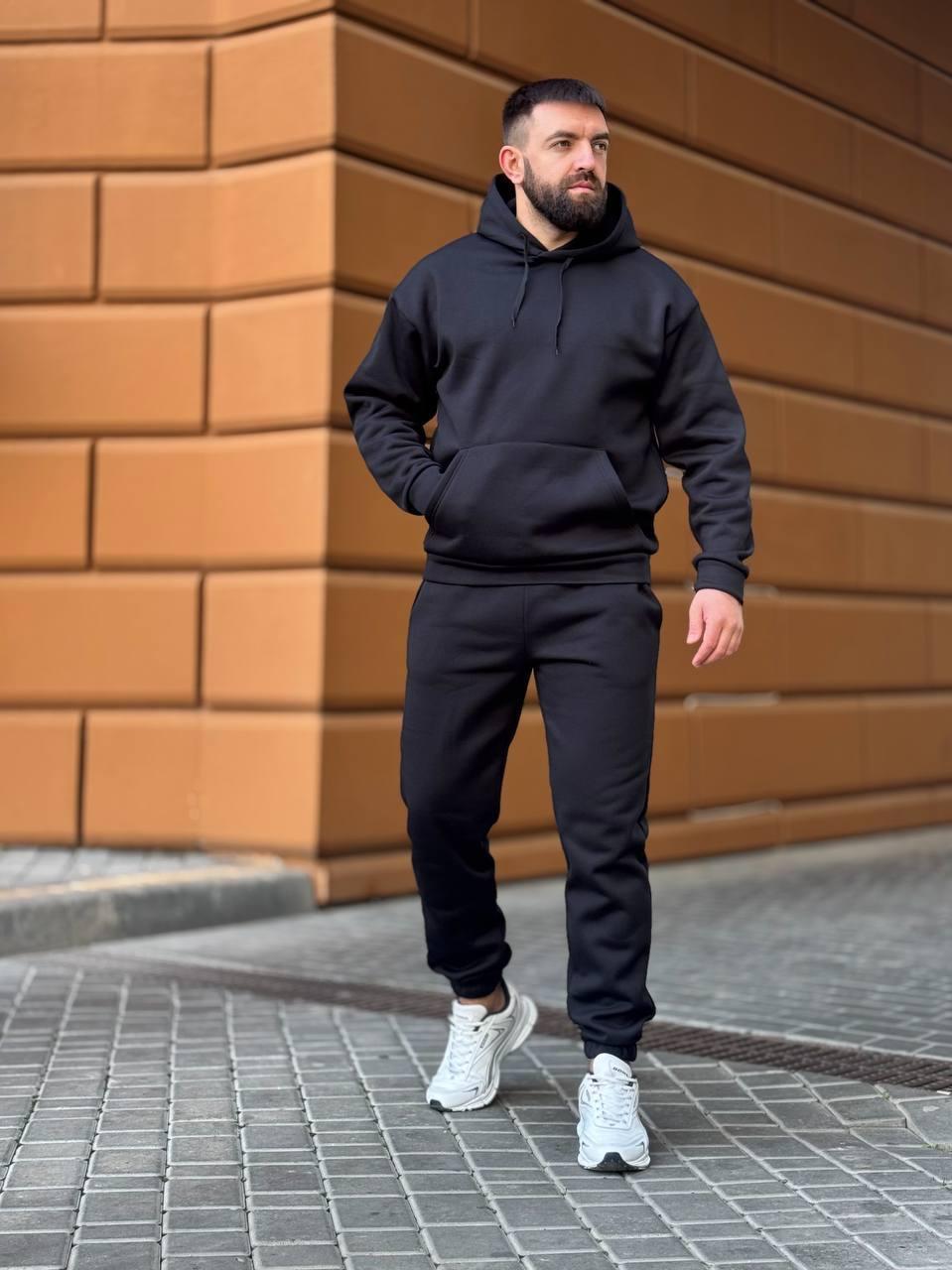 Чоловічий спортивний костюм теплий на флісі Cross | Костюм спортивний чоловічий трьохнитка ЛЮКС якості кнг 51477, фото 1
