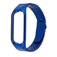 Ремінець металевий для Xiaomi Mi Band 4 блоковий синій