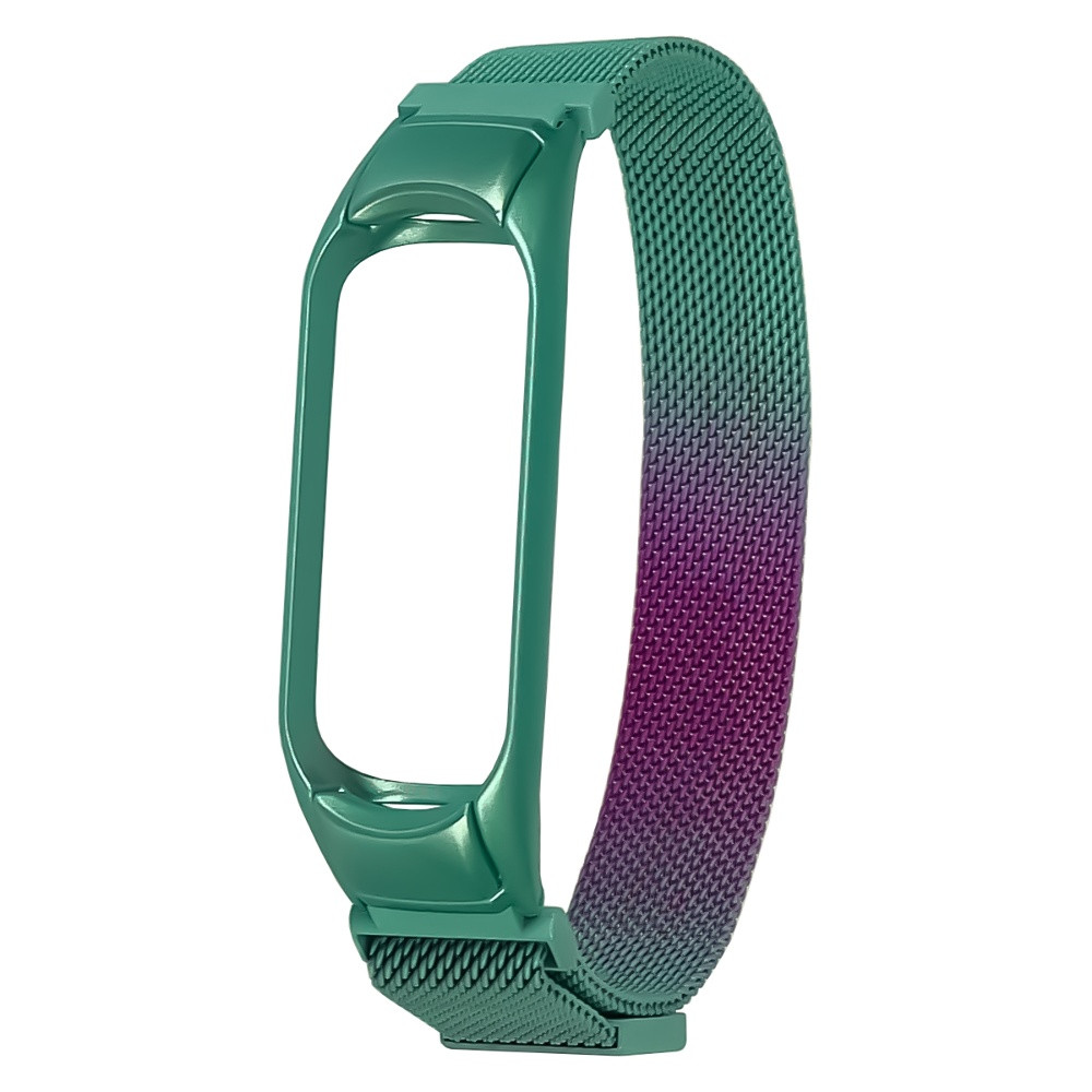 Ремінець Міланська петля райдужна для Xiaomi Mi Band 3/4 37 бірюзово-фіолетовий