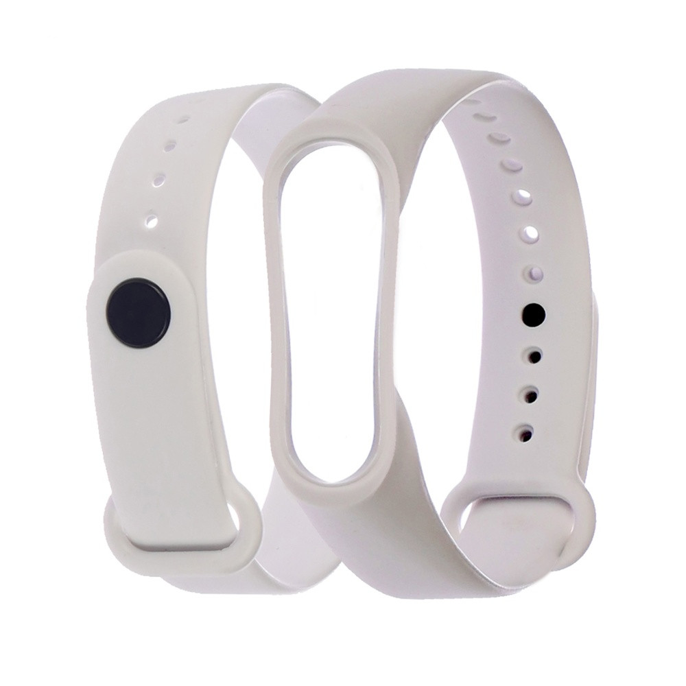 Ремінець силіконовий для Xiaomi Mi Band 3/ 4 02 білий