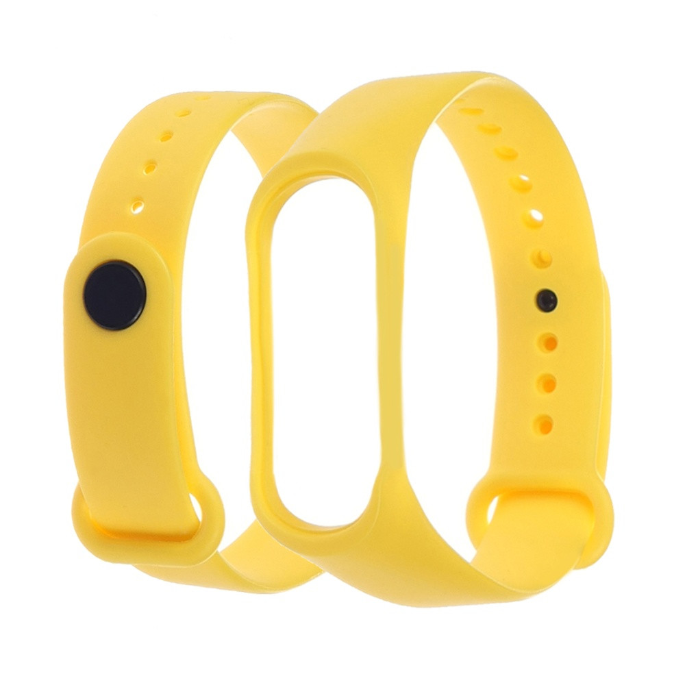 Ремінець силіконовий для Xiaomi Mi Band 3/4 09 жовтий