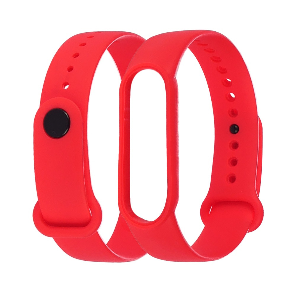 Ремінець силіконовий для Xiaomi Mi Band 5/6 колір 08 червоний