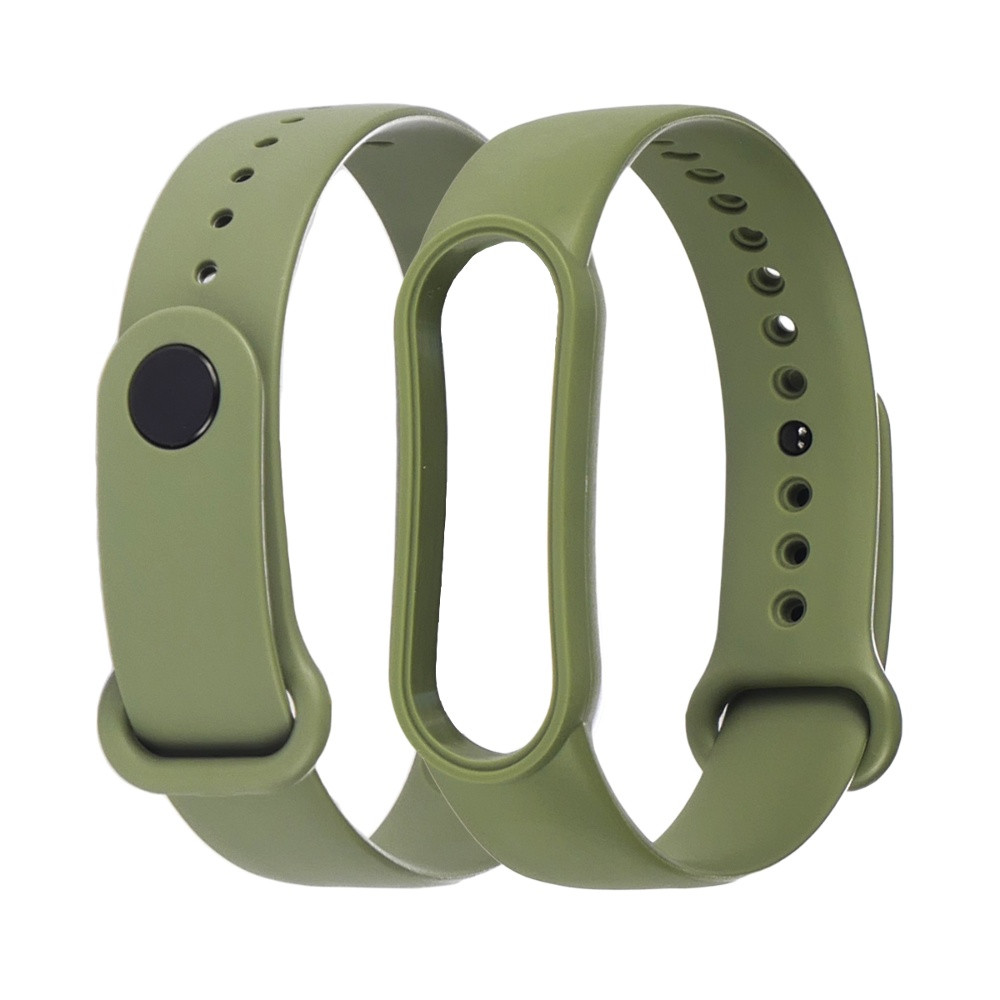 Ремінець силіконовий для Xiaomi Mi Band 5/6 кольорів 17 темно-зелений