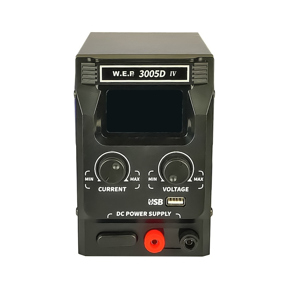 Блок живлення лабораторний WEP 3005D-IV, 30 V, 5 A, імпульсний, з цифровою індикацією (V/A/W), USB fast charge