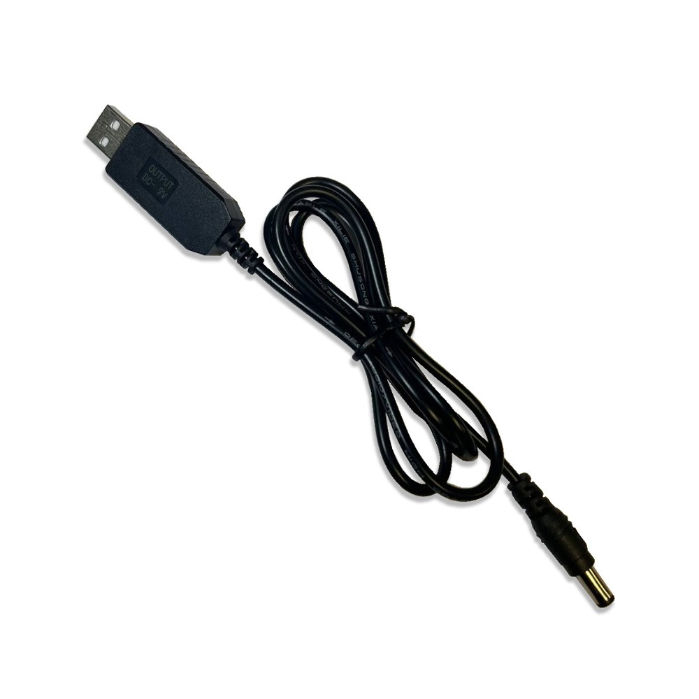Кабель USB для роутера з перетворювачем напруги 5V-9V USB — DC 5.5x2.5 0.5 A 1m чорний